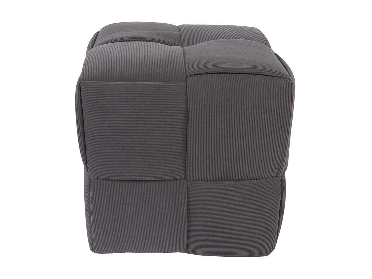 Puf Courdoruy diseño cuadrado gris 41x45x45 cm Adec