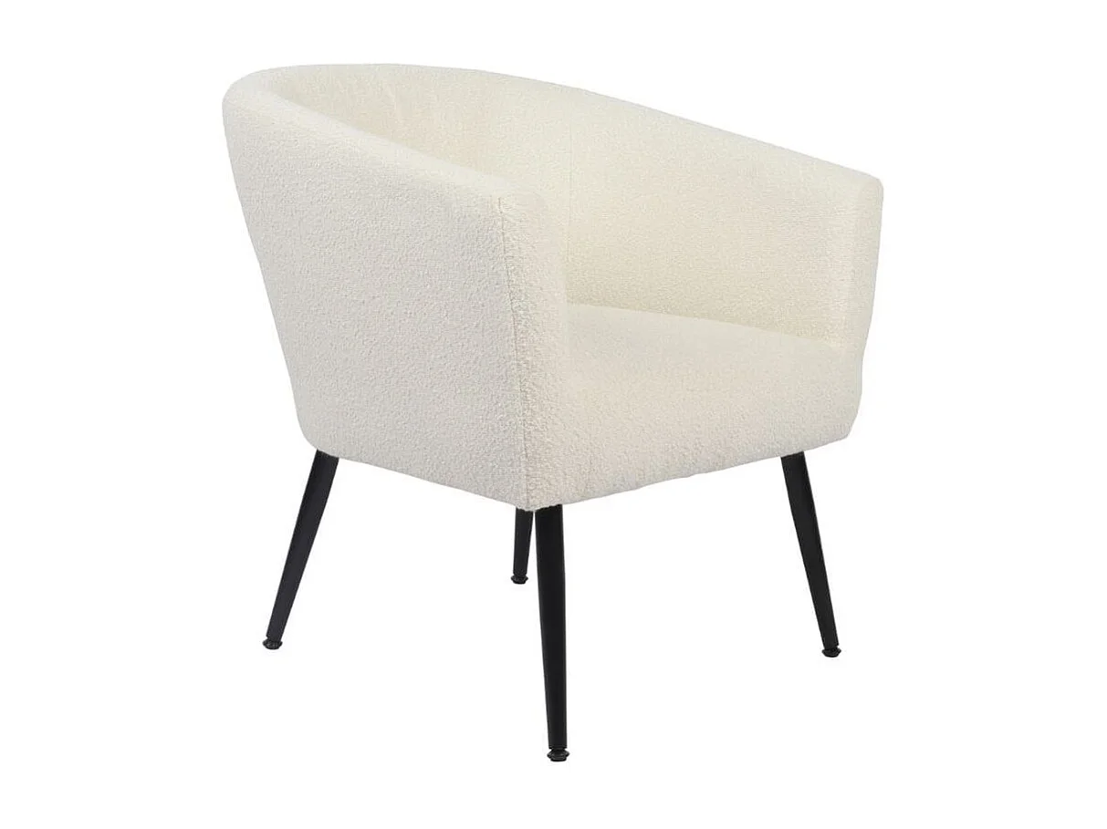 Butaca Melrose respaldo circular blanco 70x66x64 cm Adec