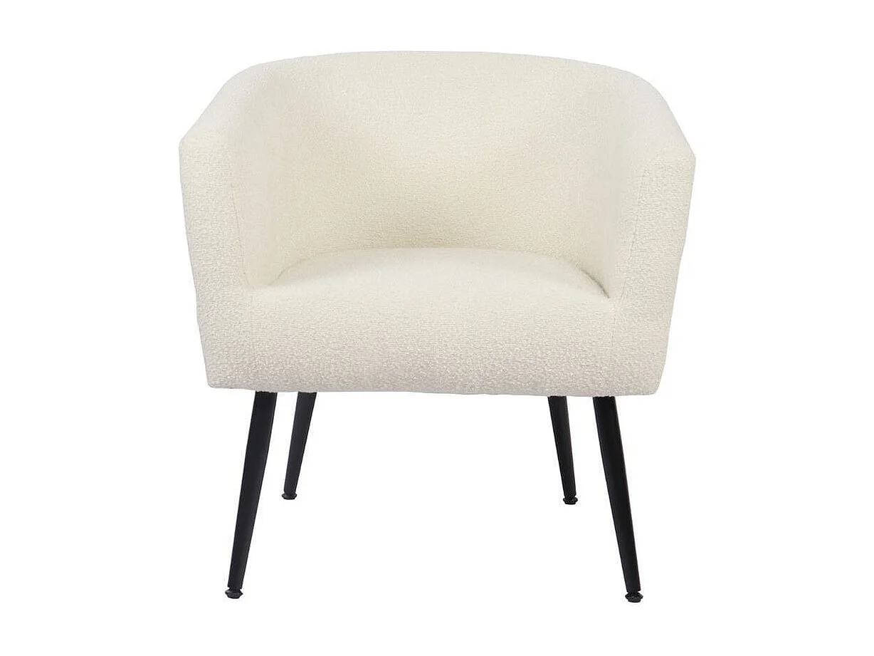 Butaca Melrose respaldo circular blanco 70x66x64 cm Adec