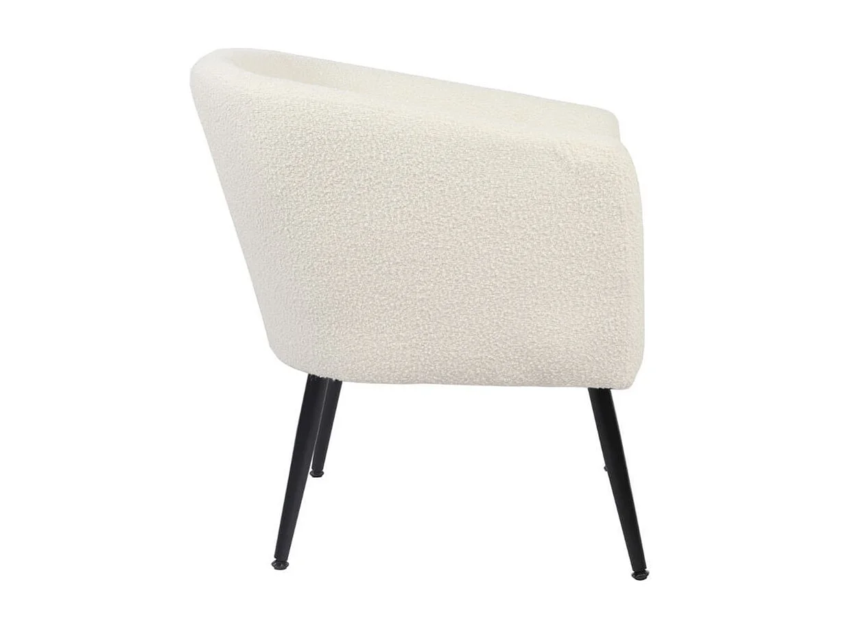 Butaca Melrose respaldo circular blanco 70x66x64 cm Adec