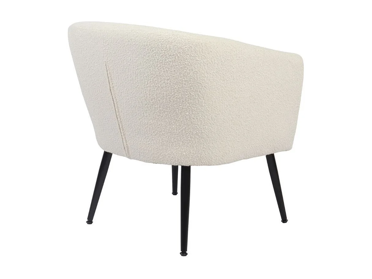 Butaca Melrose respaldo circular blanco 70x66x64 cm Adec