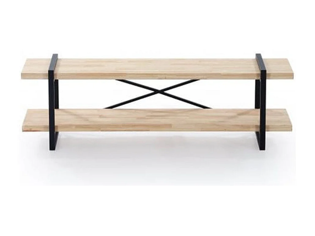 Mueble TV Plank roble Nordish/negro 46x36x150 cm Adec