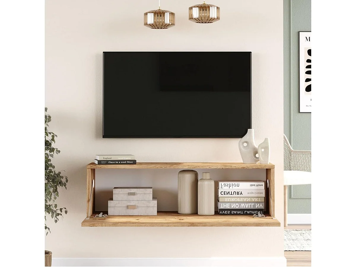 Mueble de TV Ona puerta abatible natural 29x100x31 cm