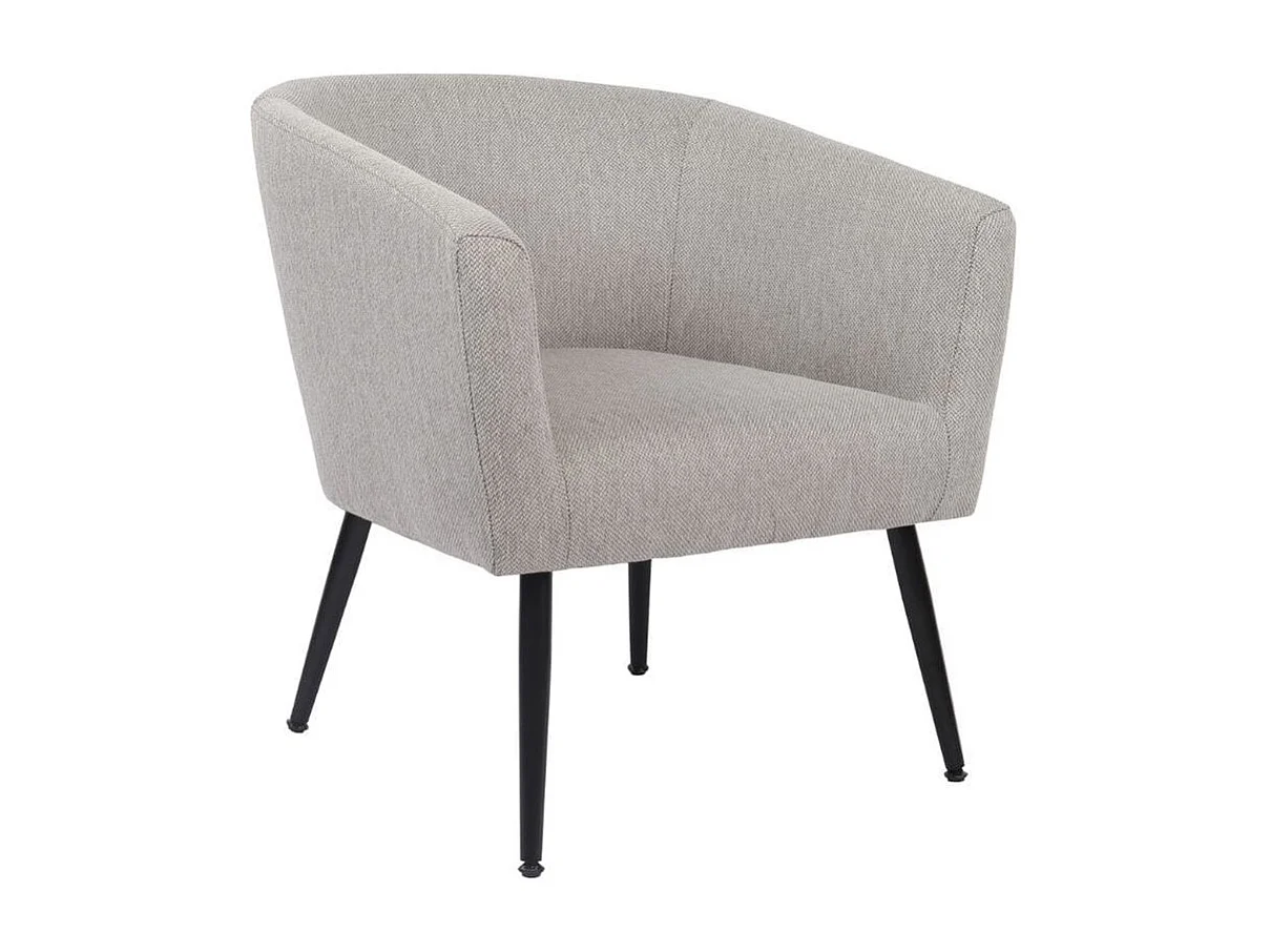 Butaca Melrose respaldo circular gris 70x66x64 cm Adec