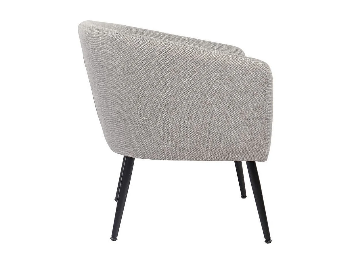 Butaca Melrose respaldo circular gris 70x66x64 cm Adec