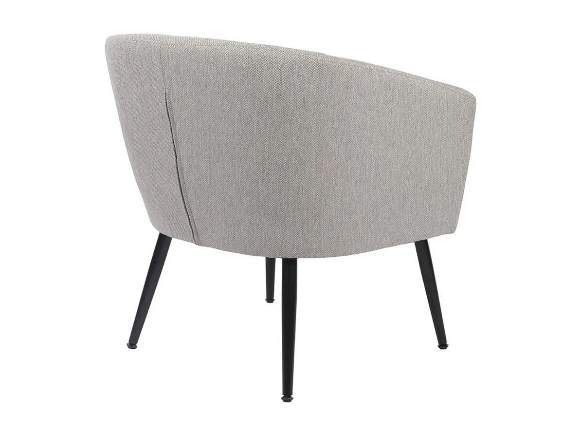 Butaca Melrose respaldo circular gris 70x66x64 cm Adec