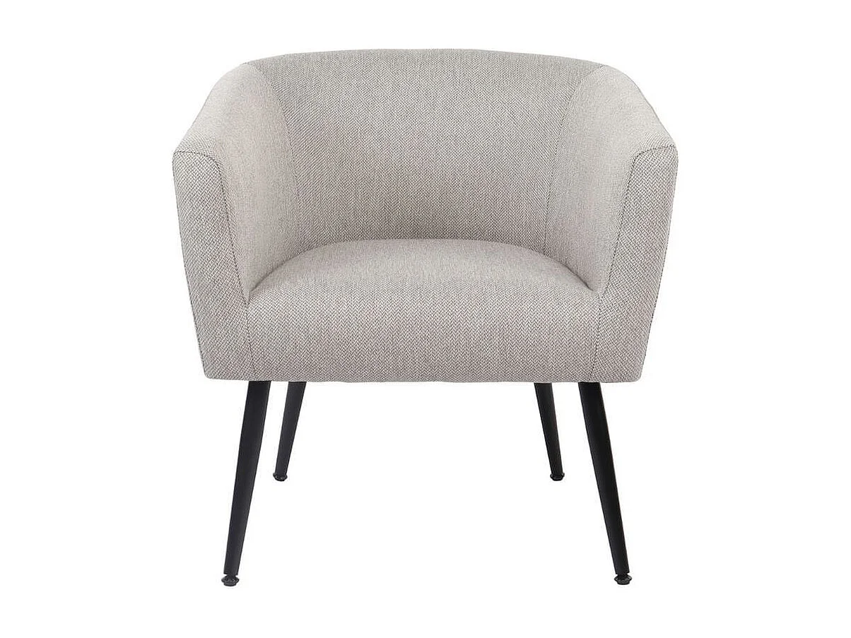 Butaca Melrose respaldo circular gris 70x66x64 cm Adec