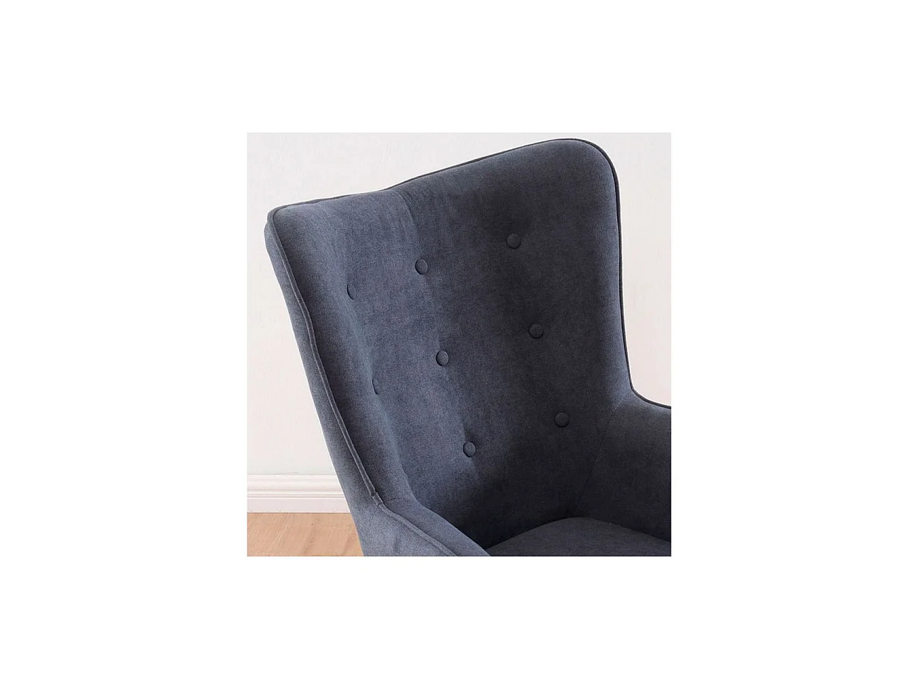 Butaca de estilo nórdico en gris 75x71 cm Voss Gris