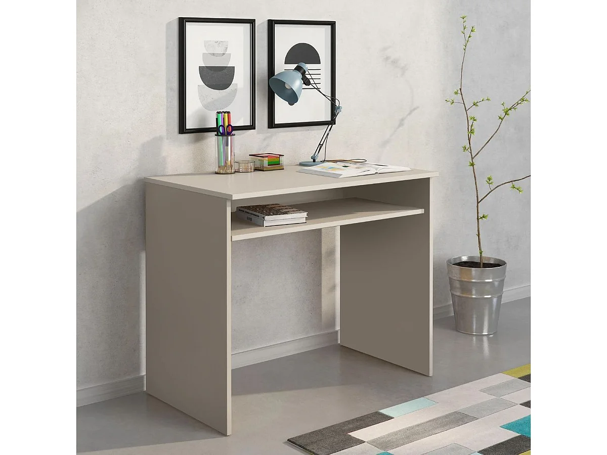 Escritorio New Aura tablero extensible beige 75x90x54 cm