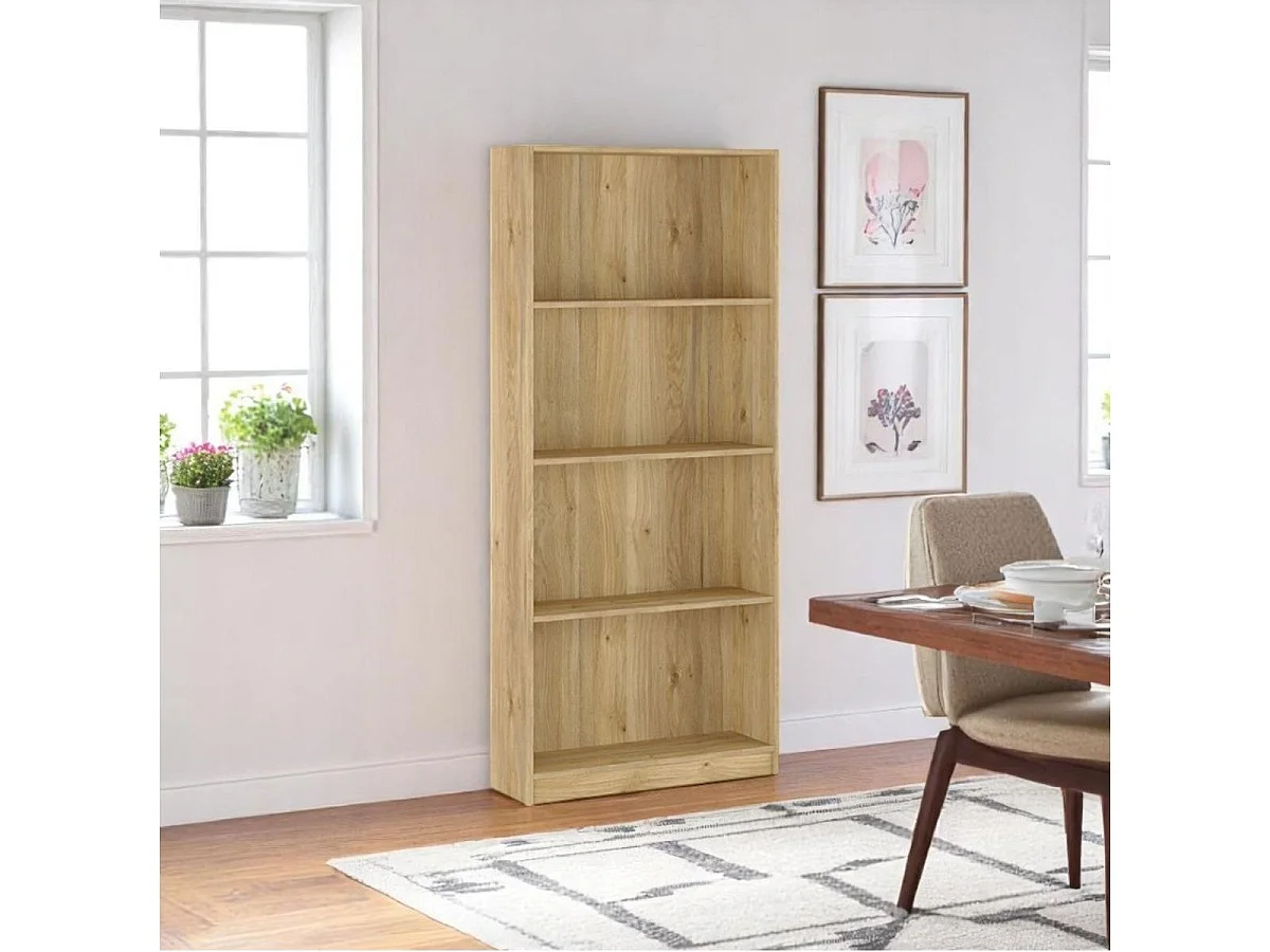 Estantería New Aura 4 compartimentos natural 180x80x24,5 cm