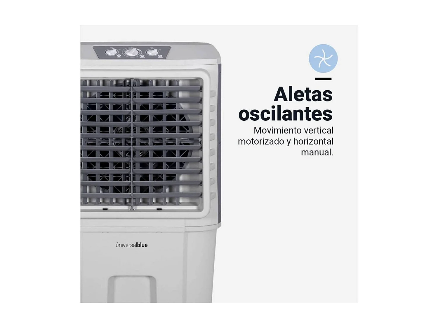 Climatizador evaporativo Universal Blue Tulum 7080 210W 80L oscilante 25-45 m² blanco