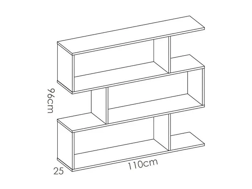 Estantería Lis 3 niveles natural 96x110x25 cm