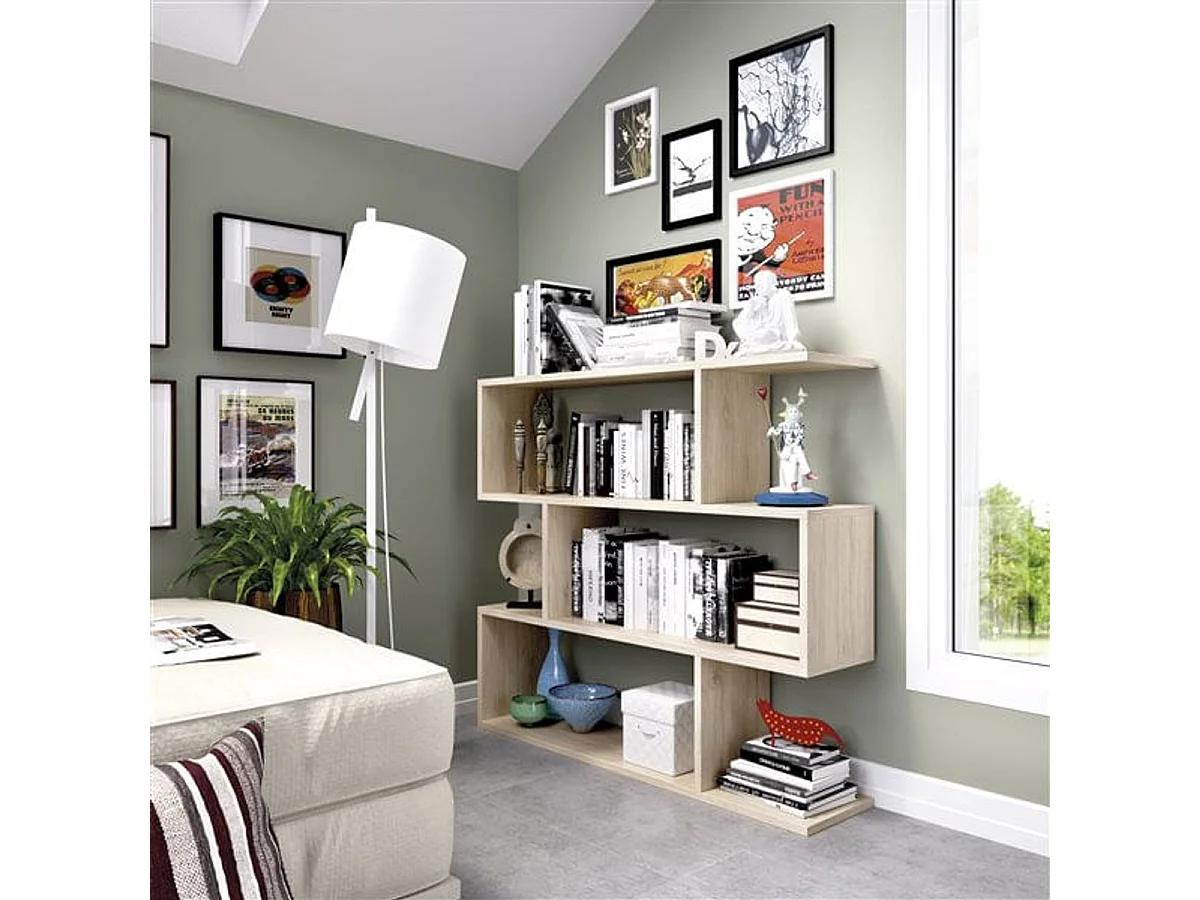 Estantería Lis 3 niveles natural 96x110x25 cm