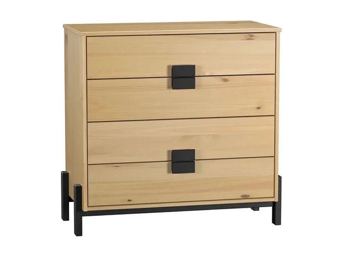 Cómoda Soleá 4 cajones natural 81x84x40 cm