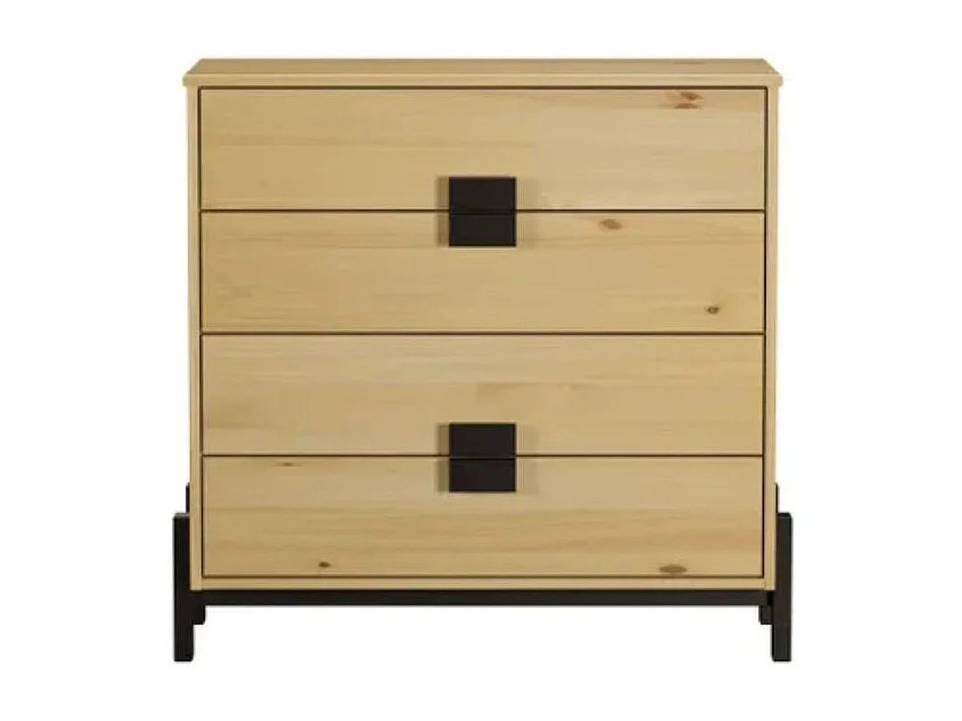 Cómoda Soleá 4 cajones natural 81x84x40 cm