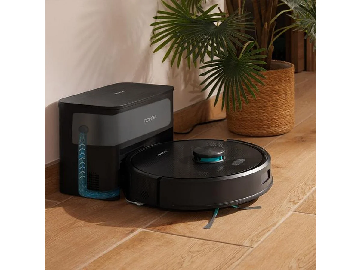 Robot aspirador Cecotec Conga Y70 2000Pa base de autovaciado WiFi 180 m² negro