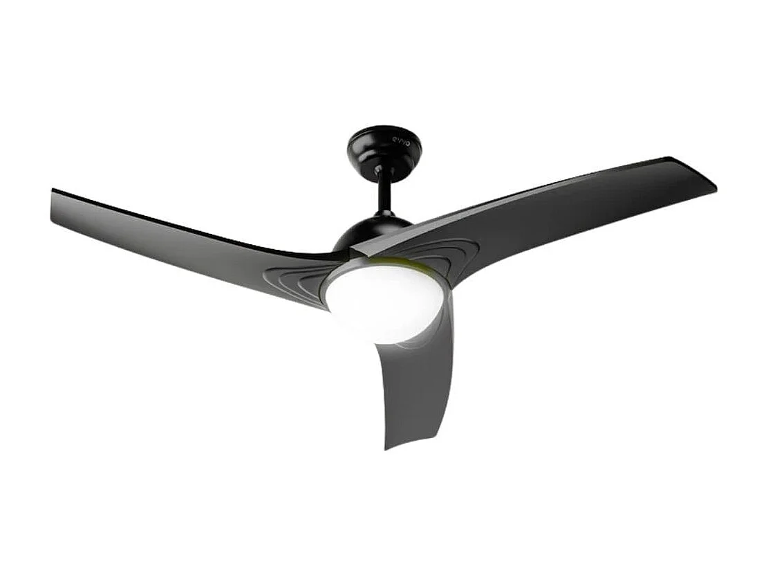 Ventilador de techo Evvo V522 60W 3 aspas 6 velocidades negro Ø132 cm