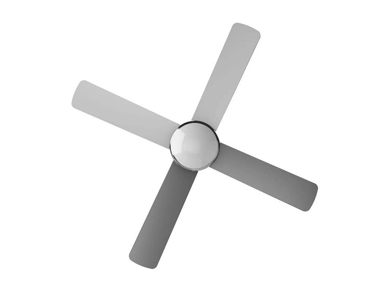 Ventilador de techo Evvo V516 65W 4 aspas 3 velocidades plata Ø132 cm