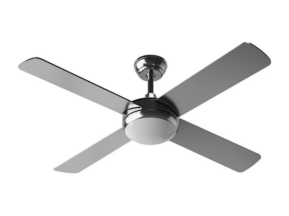 Ventilador de techo Evvo V516 65W 4 aspas 3 velocidades plata Ø132 cm
