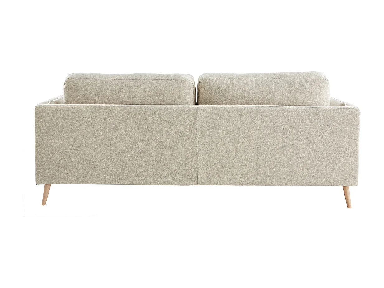 Divano design 3 posti in tessuto beige naturale VOGUE