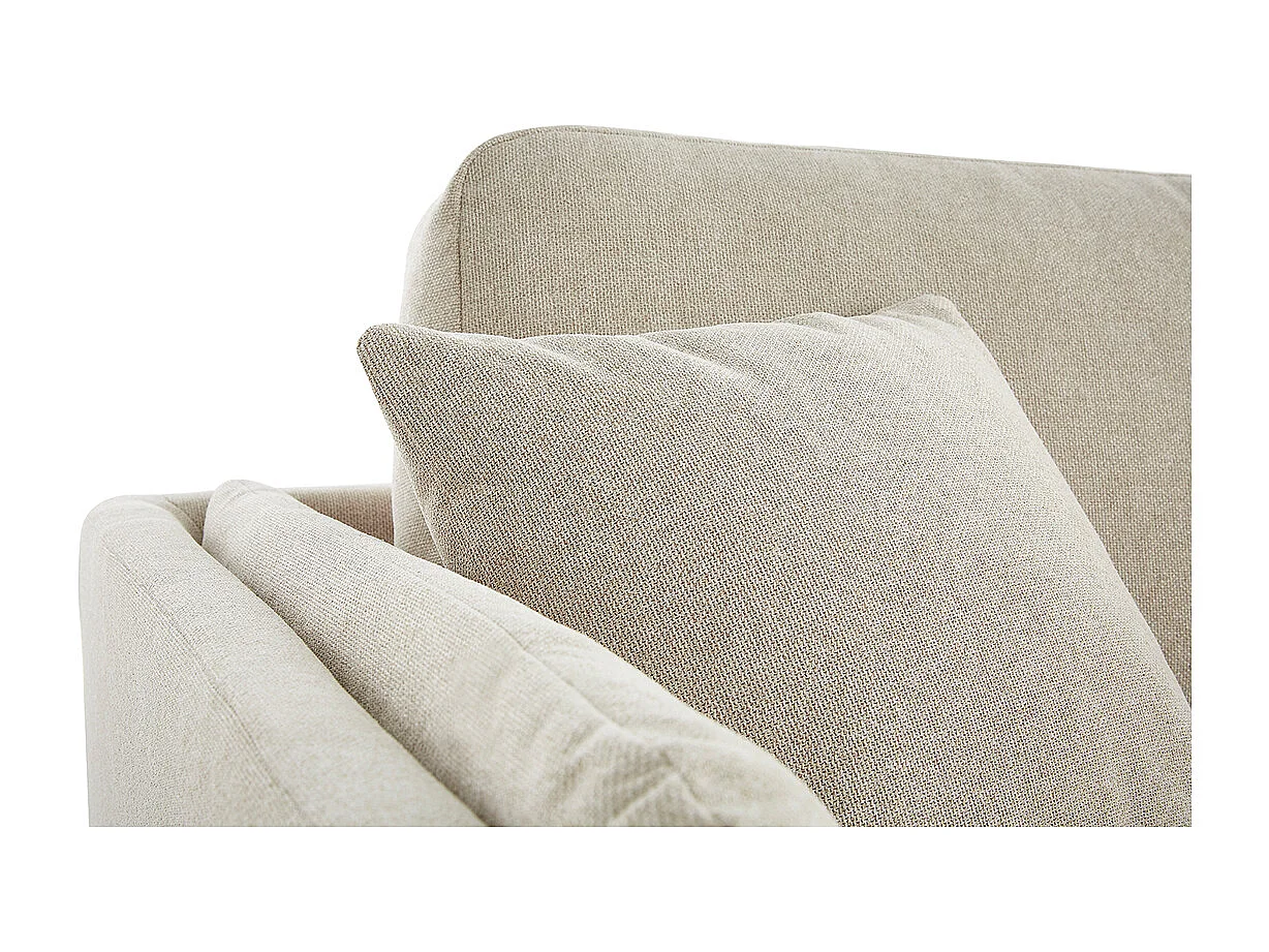 Divano design 3 posti in tessuto beige naturale VOGUE