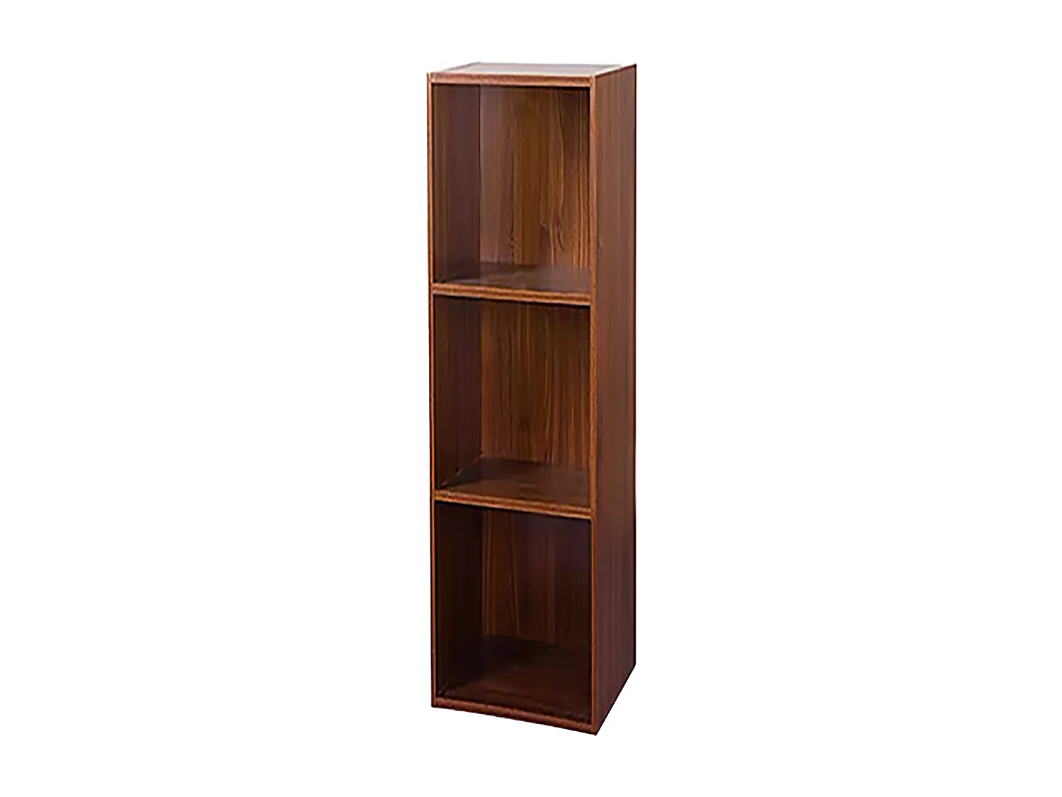 VCM Holzregal stehend | platzsparendes Regal | Maße: H. 107 x B. 34 x T. 30 cm | Elegantes Regal stehend | Aufbewahrungsregal | Bücherregal - Mendas (Kern-Nussbaum)