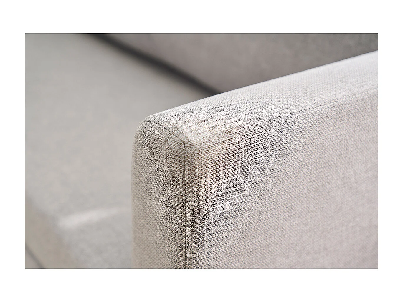 Canapé convertible 2 places en tissu gris clair LEON