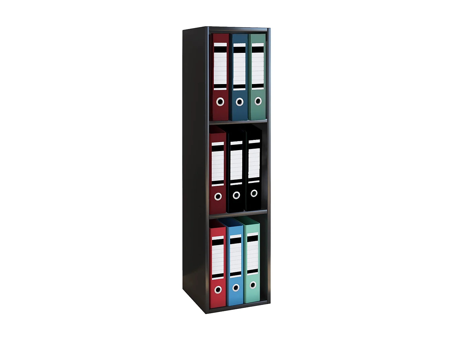 Office Shelf & Bookcase Offas Black H. 107 x W. 34 x D. 30 cm