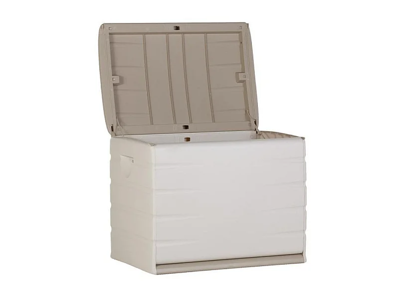 Coffre de rangement PLASTIKEN 260 L cadenassable avec roulettes beige