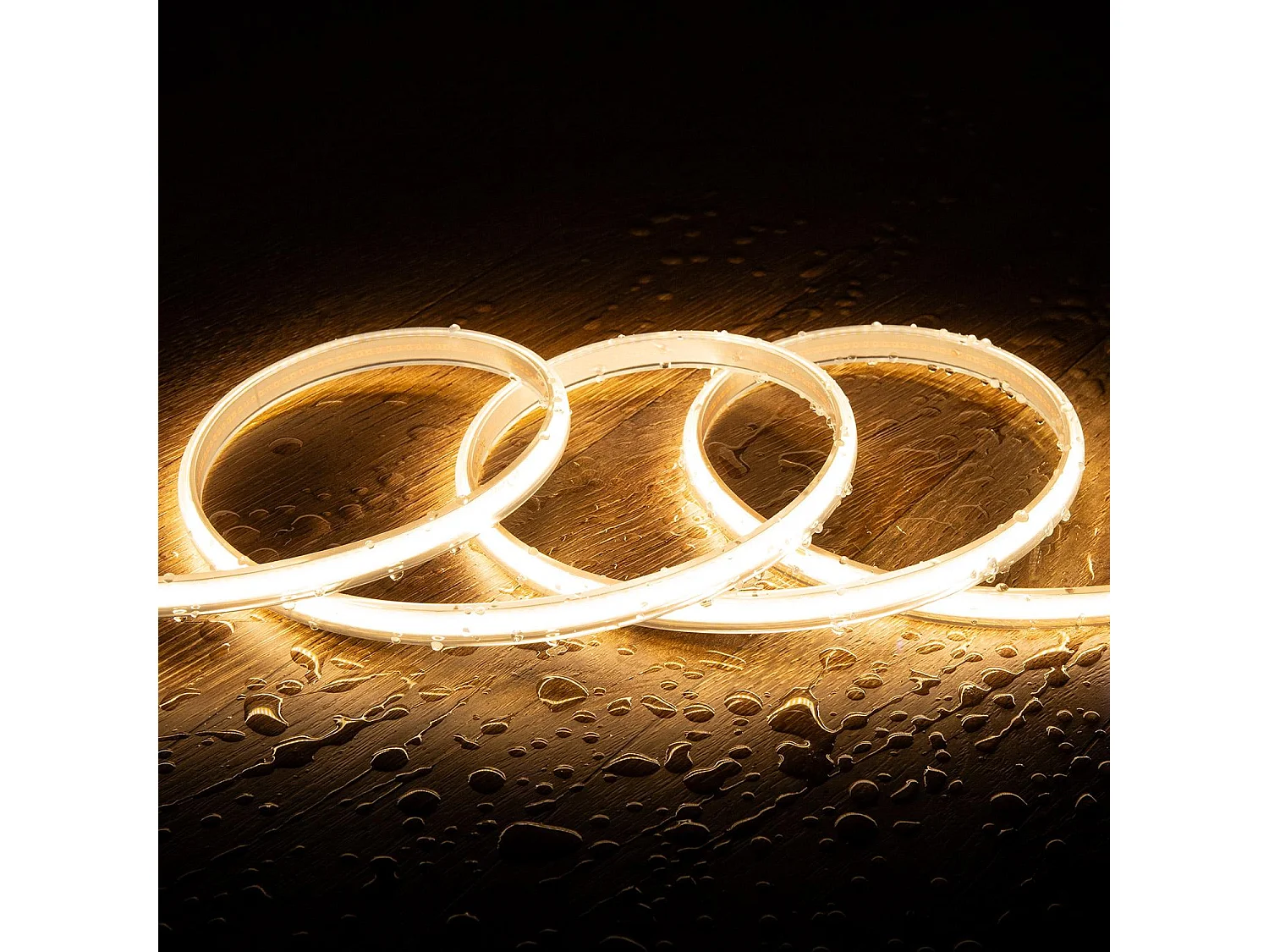 Striscia LED Regolabile 220V COB 320 LED/m Bianco Caldo 8W/m 720lm/m Larga 12mm IP65 CRI90 Taglio 50cm 5 m