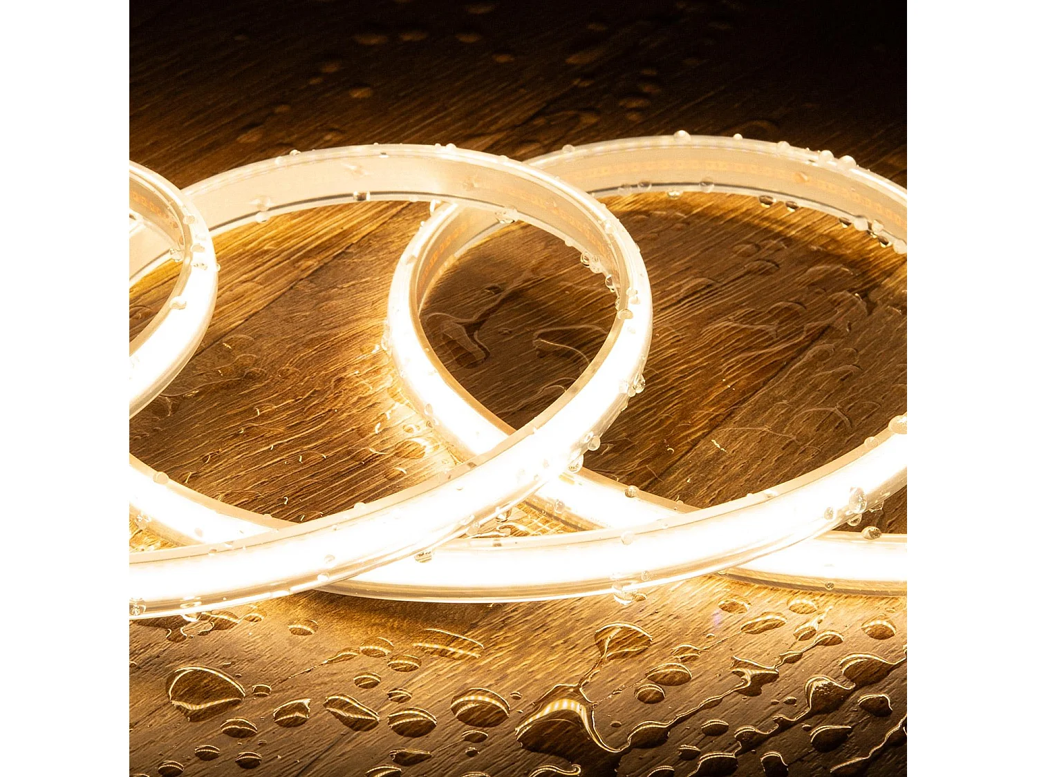 Striscia LED Regolabile 220V COB 320 LED/m Bianco Caldo 8W/m 720lm/m Larga 12mm IP65 CRI90 Taglio 50cm 5 m