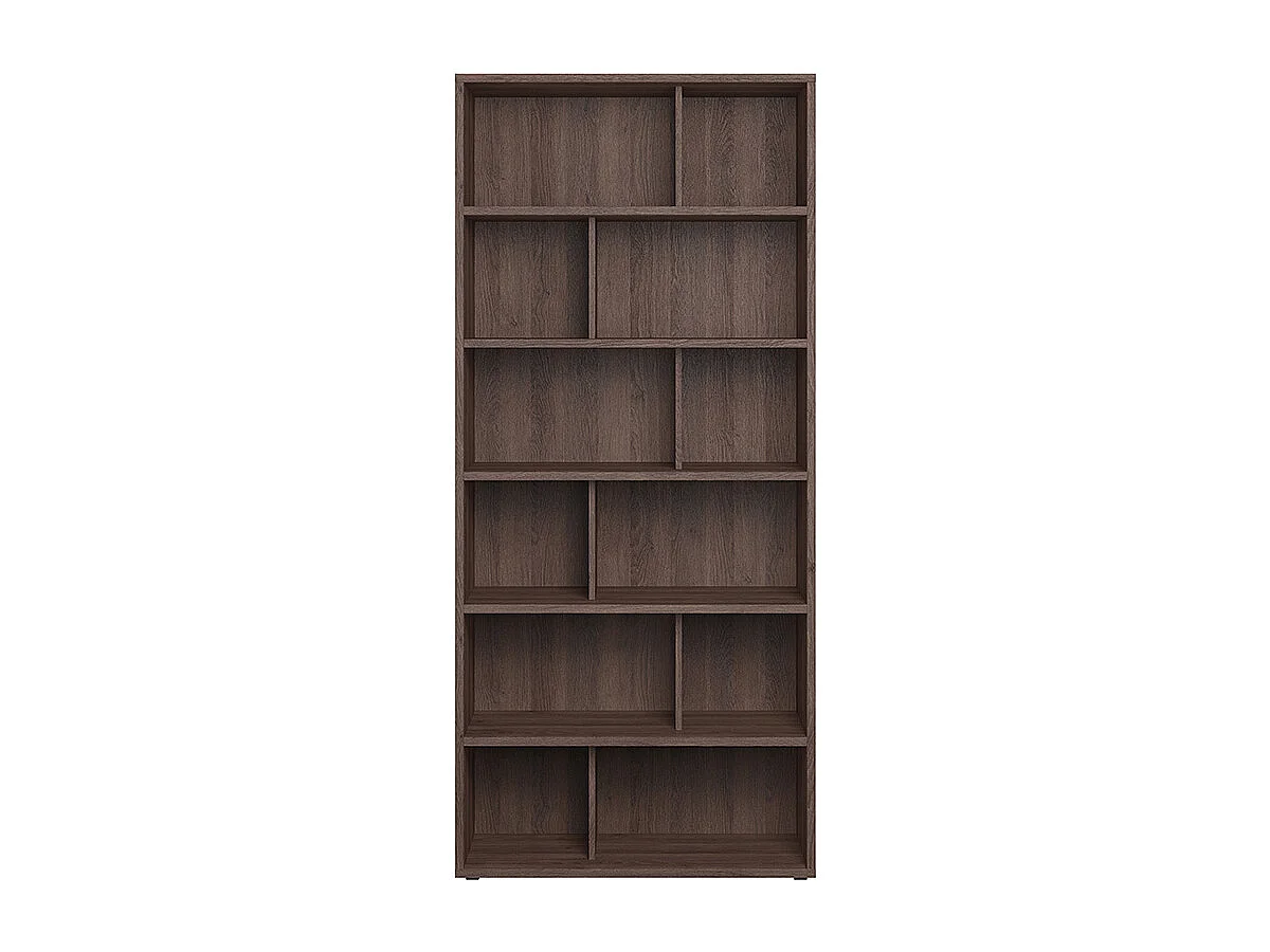 Libreria di design legno effetto noce EPURE