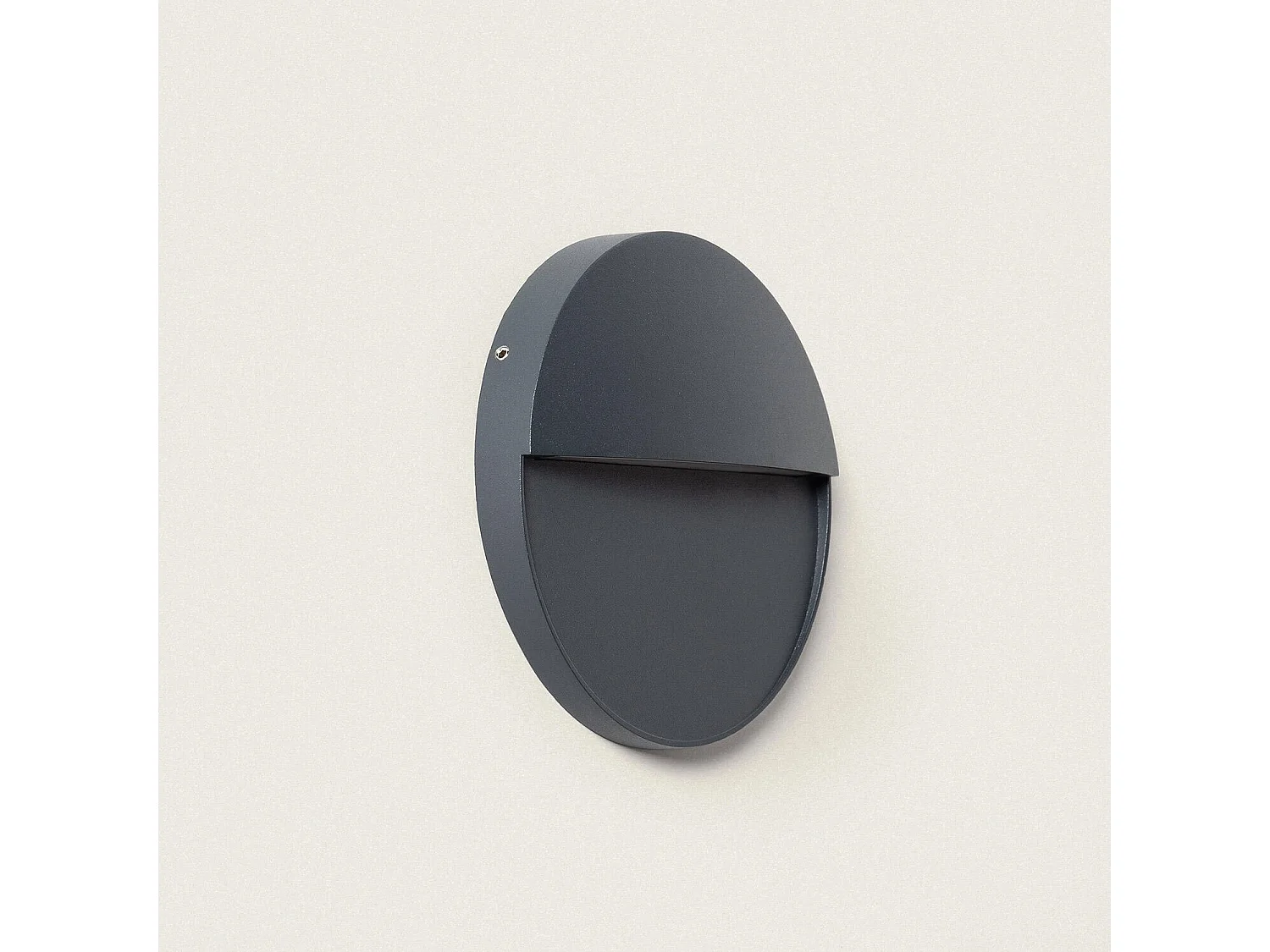 Applique da Parete per Esterni LED 6.5W CCT Selezionabile Superficie Circolare Jade Grigio Scuro