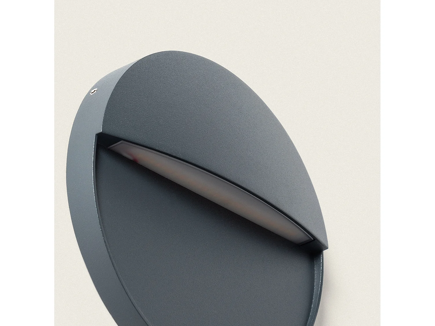 Applique da Parete per Esterni LED 6.5W CCT Selezionabile Superficie Circolare Jade Grigio Scuro