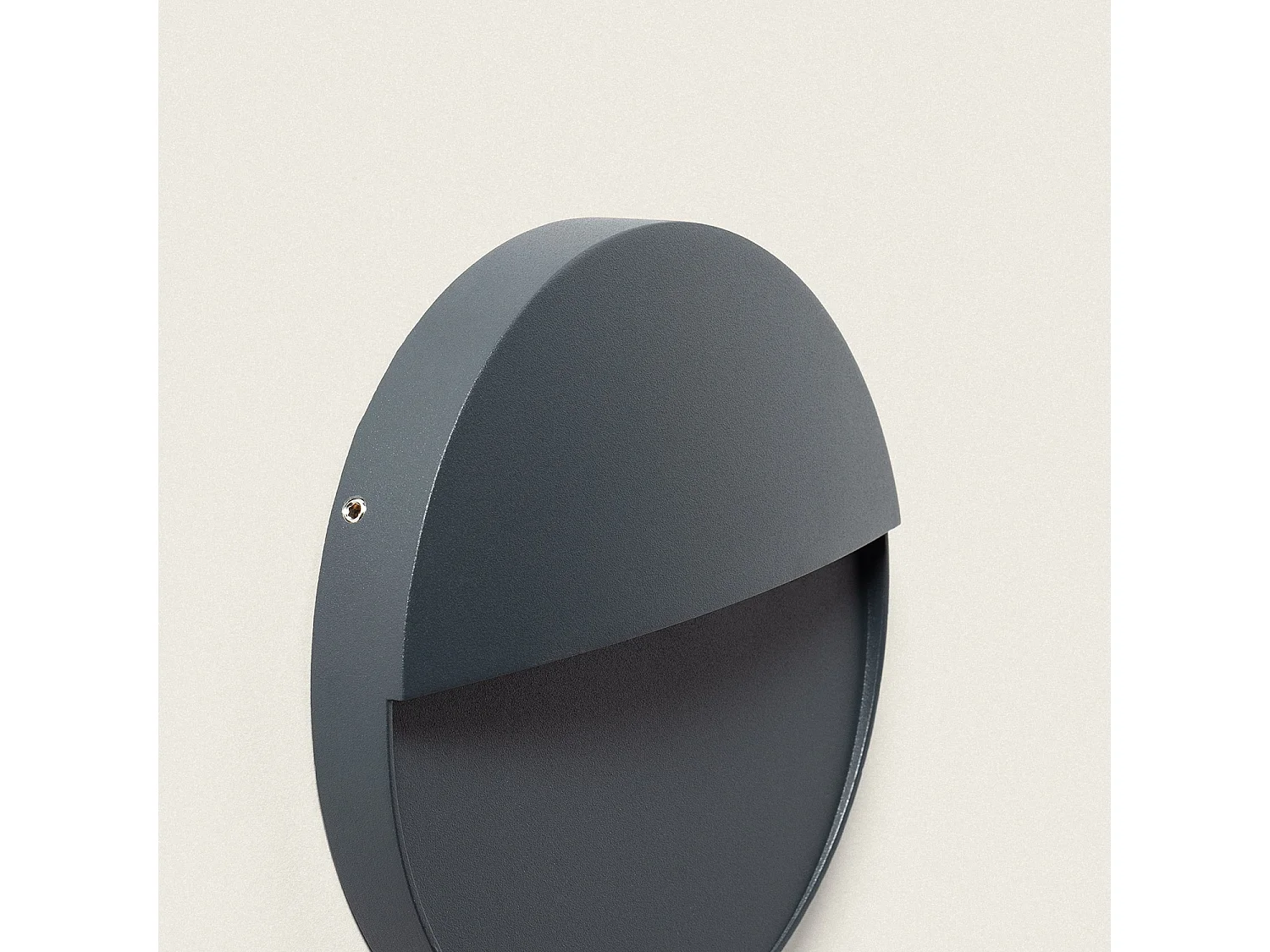 Applique da Parete per Esterni LED 6.5W CCT Selezionabile Superficie Circolare Jade Grigio Scuro