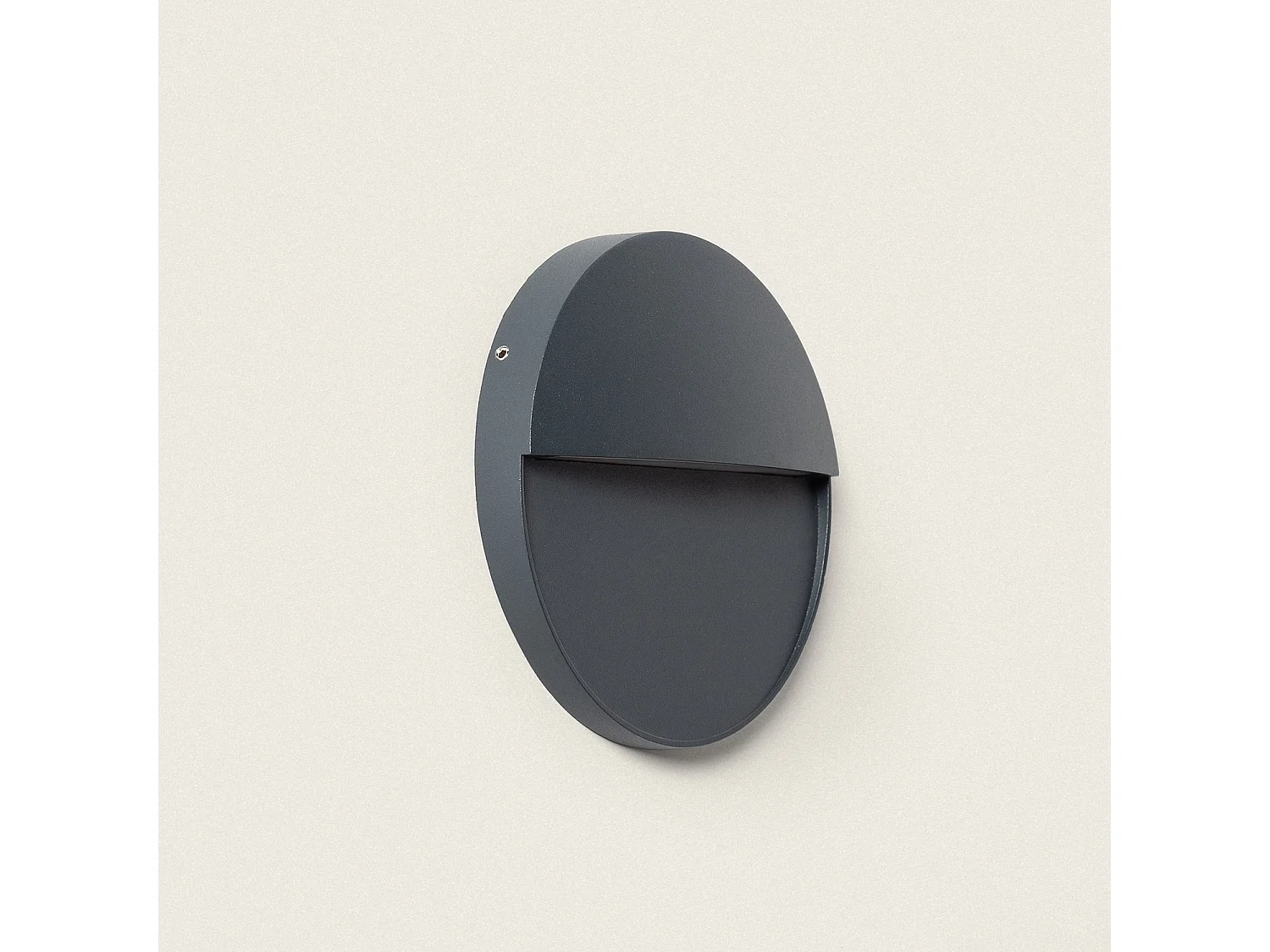 Applique da Parete per Esterni LED 6.5W CCT Selezionabile Superficie Circolare Jade Grigio Scuro