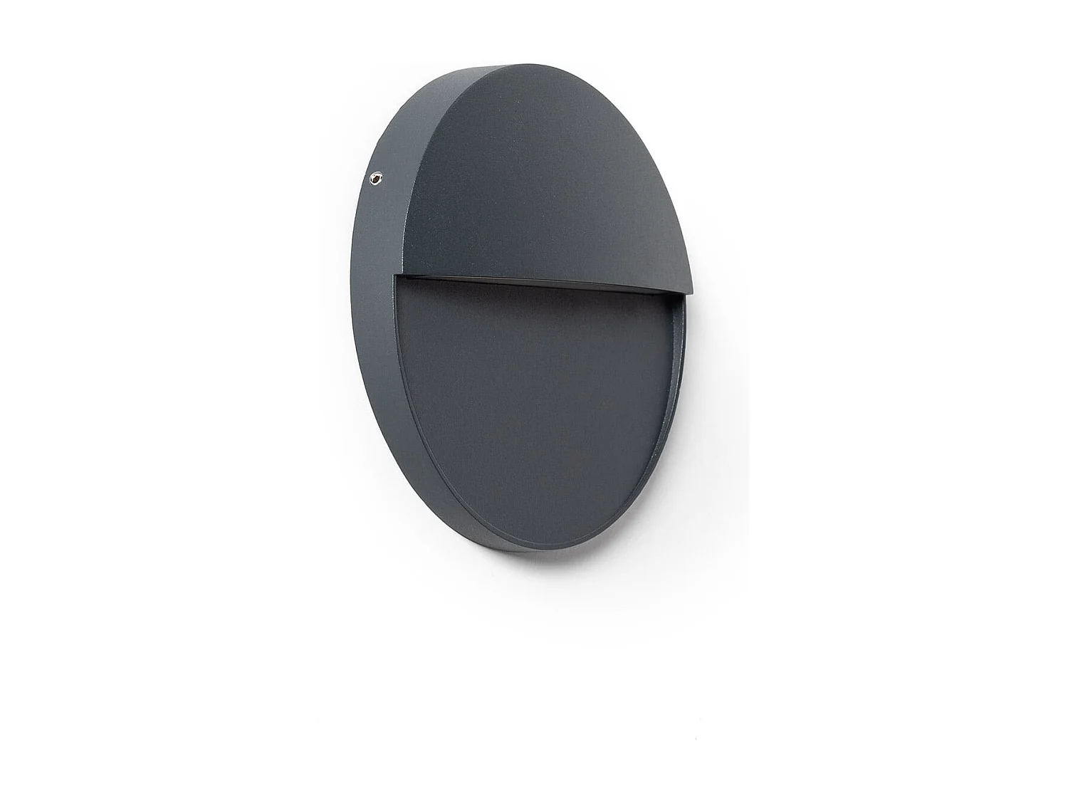 Applique da Parete per Esterni LED 6.5W CCT Selezionabile Superficie Circolare Jade Grigio Scuro