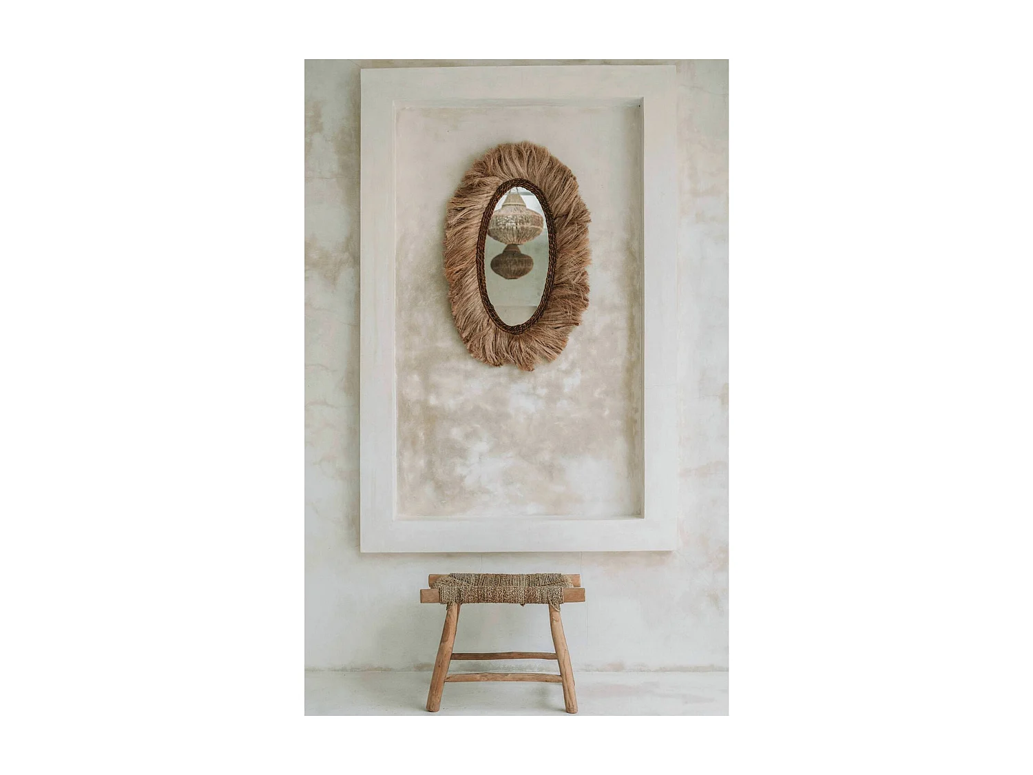 Tabouret Porto chic en jonc de mer