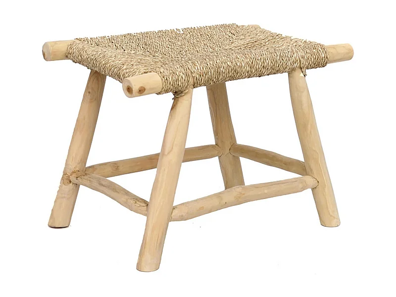 Tabouret Porto chic en jonc de mer