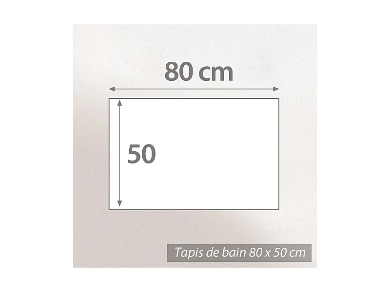 Tapis de bain 50x80 cm LOFTY gris Anthracite 1500 g/m2