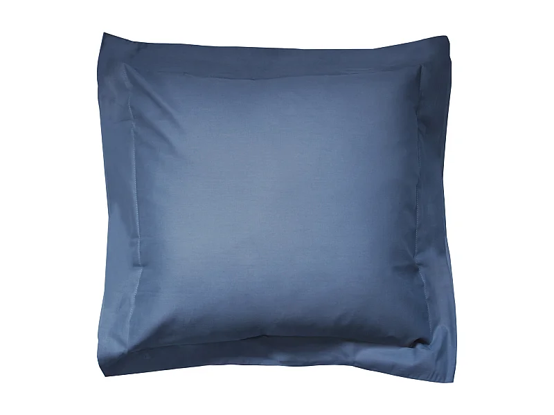 Taie d'oreiller uni 65x65 cm coton ALTO bleu Jean