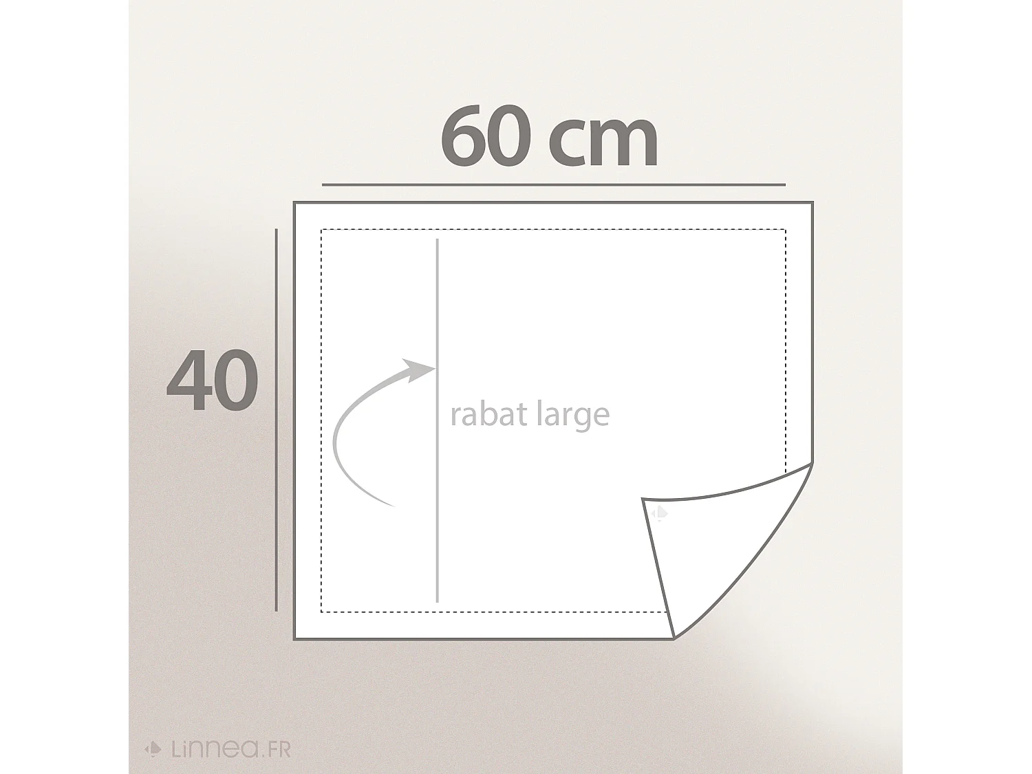 Taie d'oreiller uni 60x40 cm coton ALTO Crème