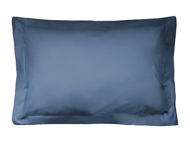 Taie d'oreiller uni 80x50 cm coton ALTO bleu Jean
