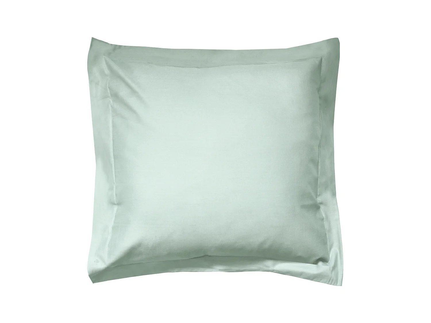 Taie d'oreiller uni 80x80 cm coton ALTO vert fleur d'amandier