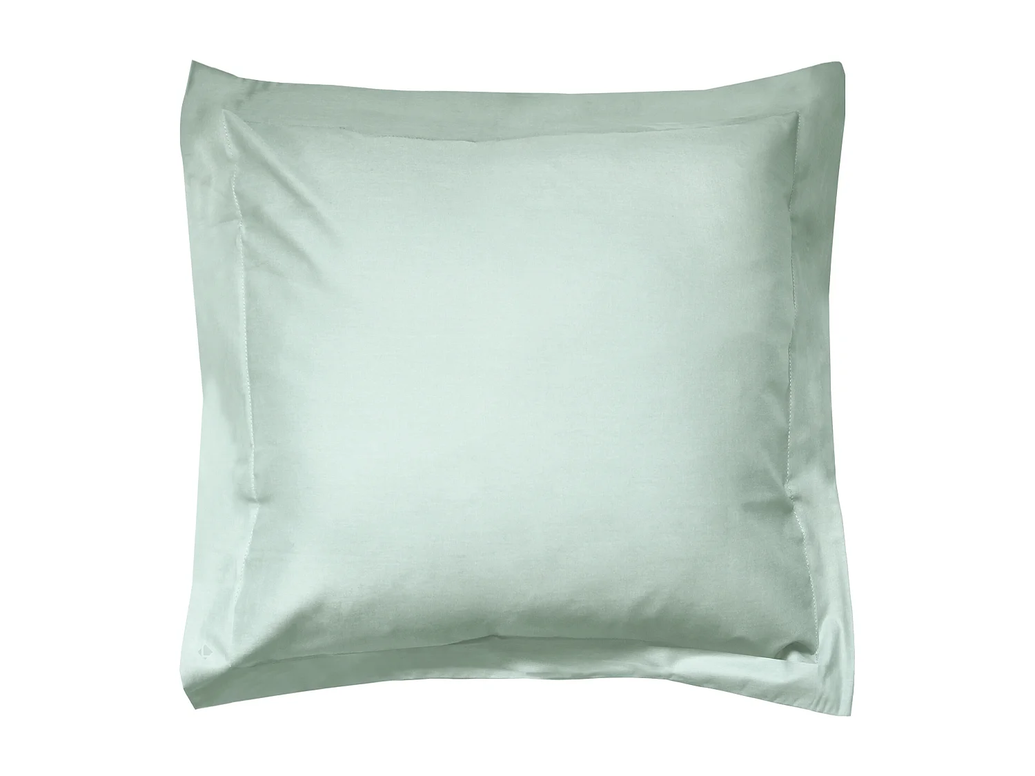 Taie d'oreiller uni 80x80 cm coton ALTO vert fleur d'amandier