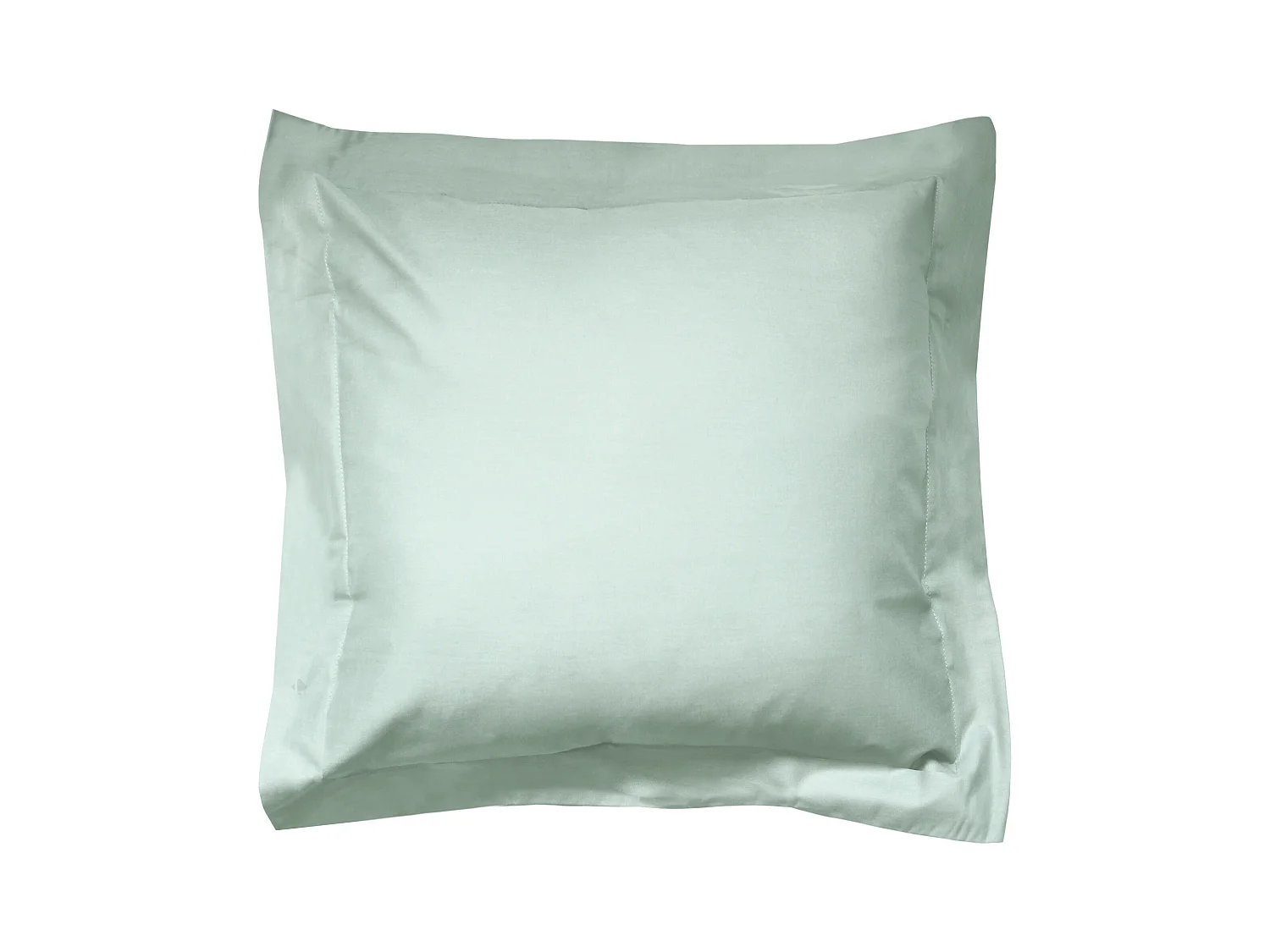 Taie d'oreiller uni 65x65 cm coton ALTO vert fleur d'amandier