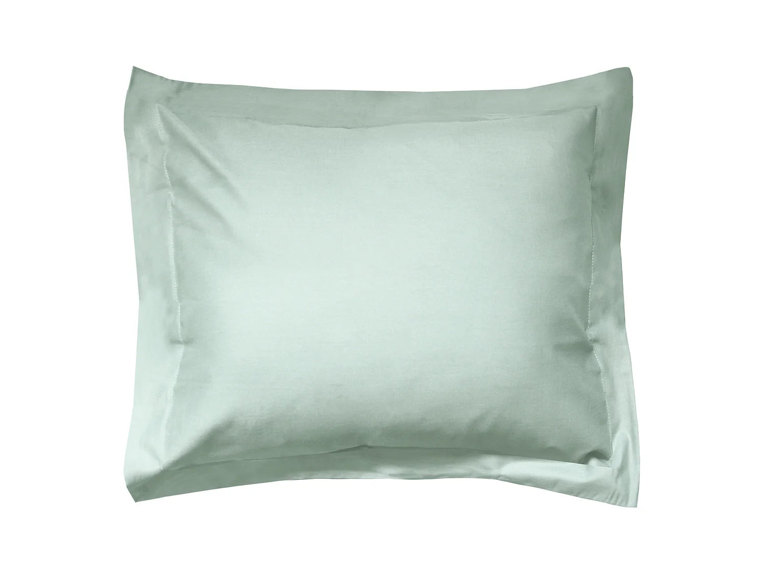 Taie d'oreiller uni 100x80 cm coton ALTO vert fleur d'amandier