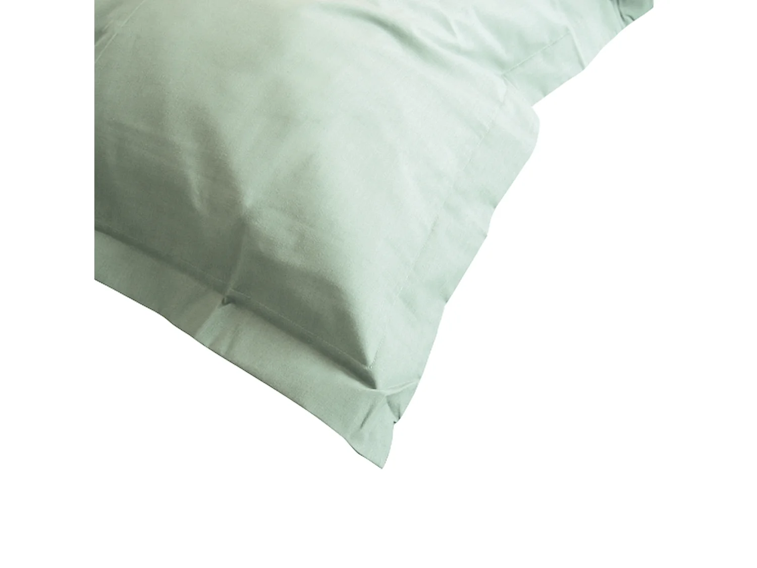 Taie d'oreiller uni 100x80 cm coton ALTO vert fleur d'amandier