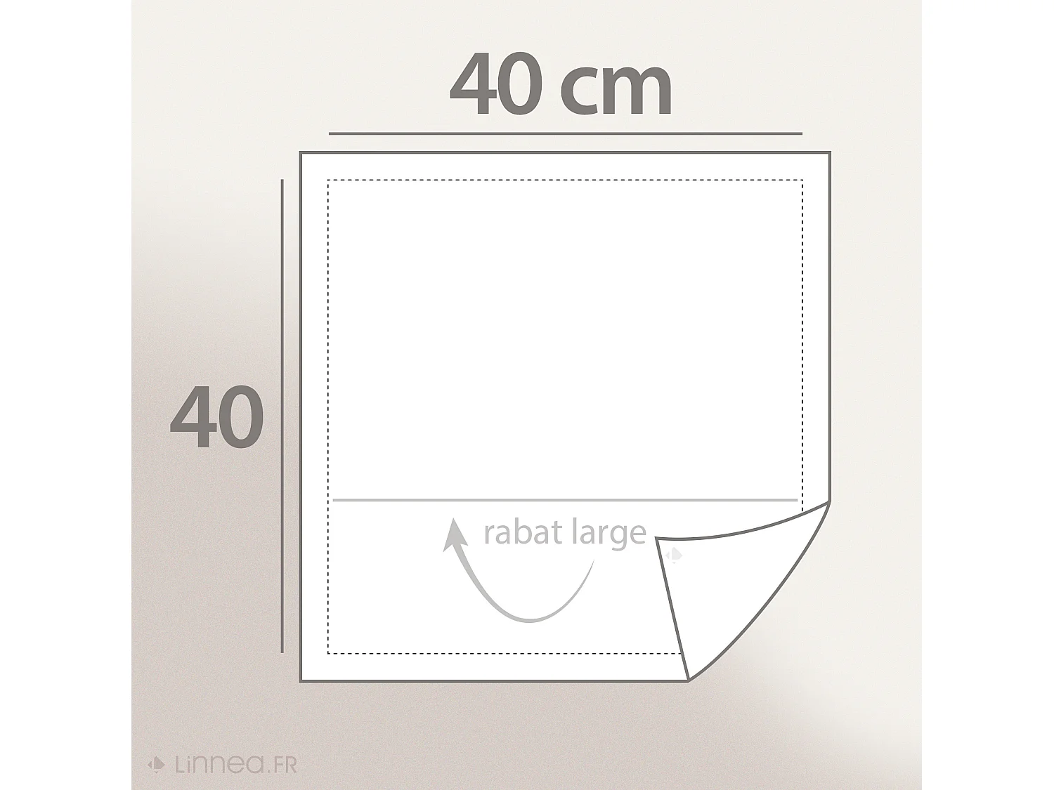 Taie d'oreiller uni 40x40 cm coton ALTO Calcium