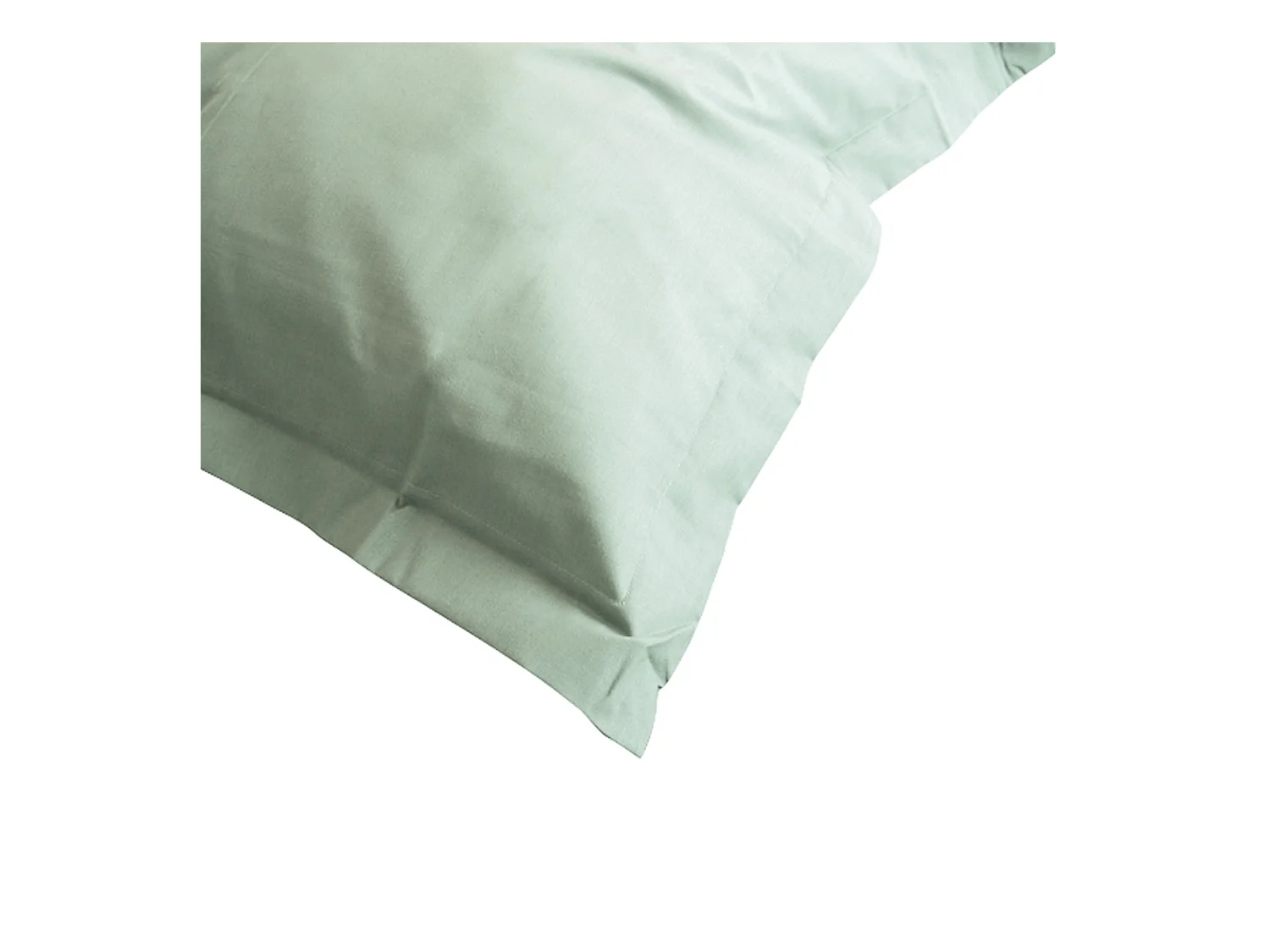 Taie d'oreiller uni 80x50 cm coton ALTO vert fleur d'amandier